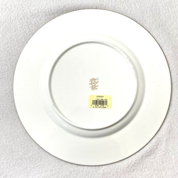 Lenox Classic Modern Dinner Salad Bread & Butter Plates Gold Green Marble Trim - Picture 3 of 12